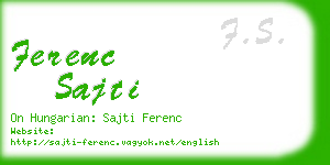 ferenc sajti business card